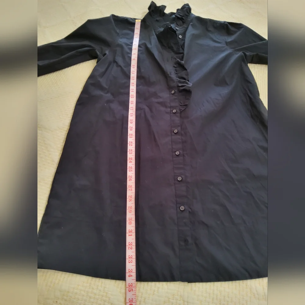 J. Crew Black Poplin Cottage Shirt Dress Size 12